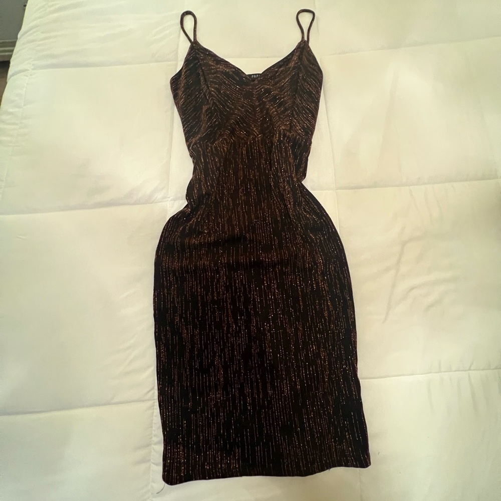 Elegant Black and Gold Women's Dress